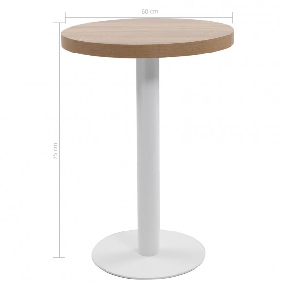 Table de bistro Marron clair 60 cm MDF