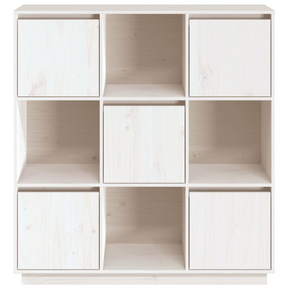 Buffet Blanc 110,5x35x117 cm Bois massif de pin