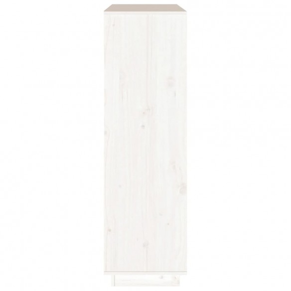 Buffet Blanc 110,5x35x117 cm Bois massif de pin