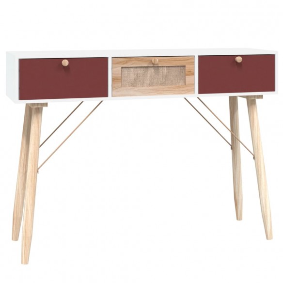 Table console avec tiroirs 105x30x75 cm bois d'ingénierie