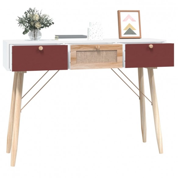 Table console avec tiroirs 105x30x75 cm bois d'ingénierie