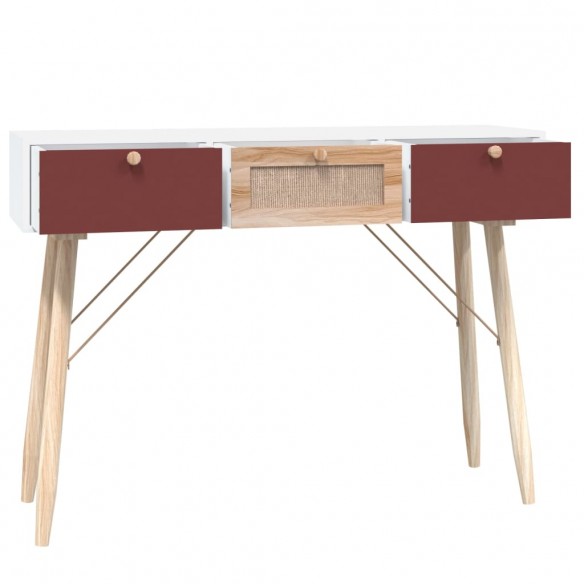 Table console avec tiroirs 105x30x75 cm bois d'ingénierie