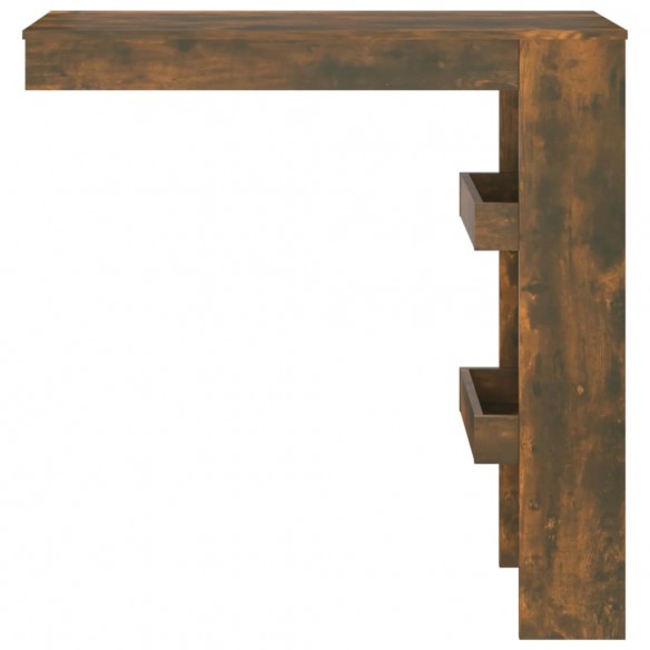 Table de bar murale Chêne fumé 102x45x103,5cm Bois d'ingénierie