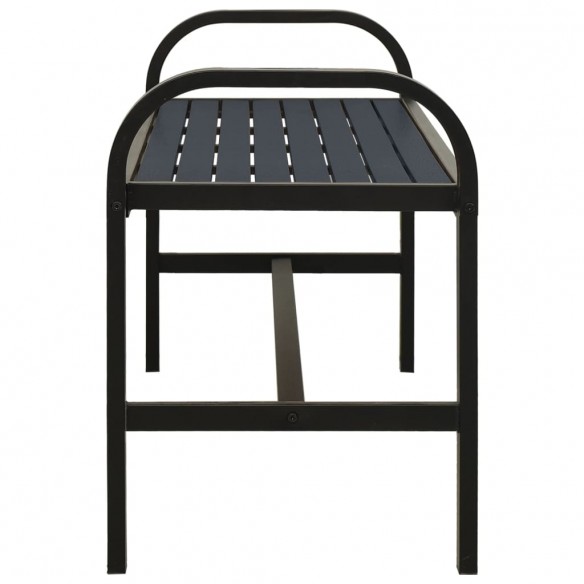 Banc de jardin 124,5 cm acier et WPC noir