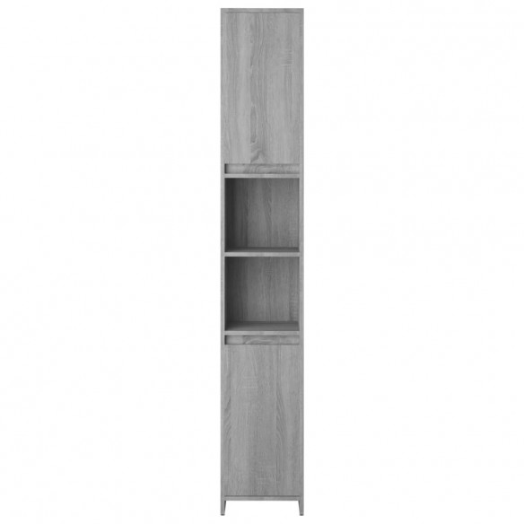 Armoire de bain Sonoma gris 30x30x183,5 cm Bois d'ingénierie