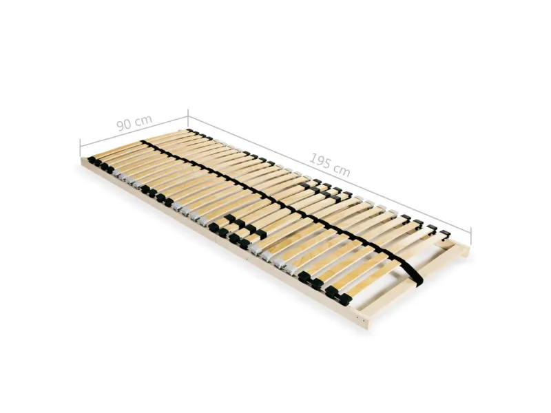 Sommier à lattes avec 28 lattes 7 zones 90 x 200 cm