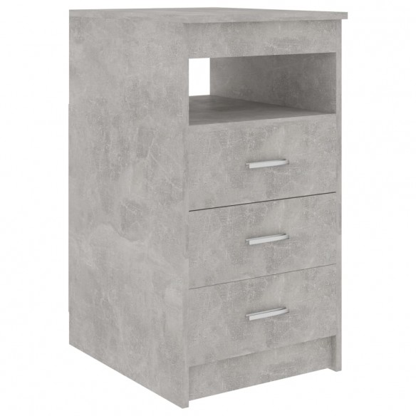 Armoire à tiroirs Gris béton 40x50x76 cm Bois d'ingénierie