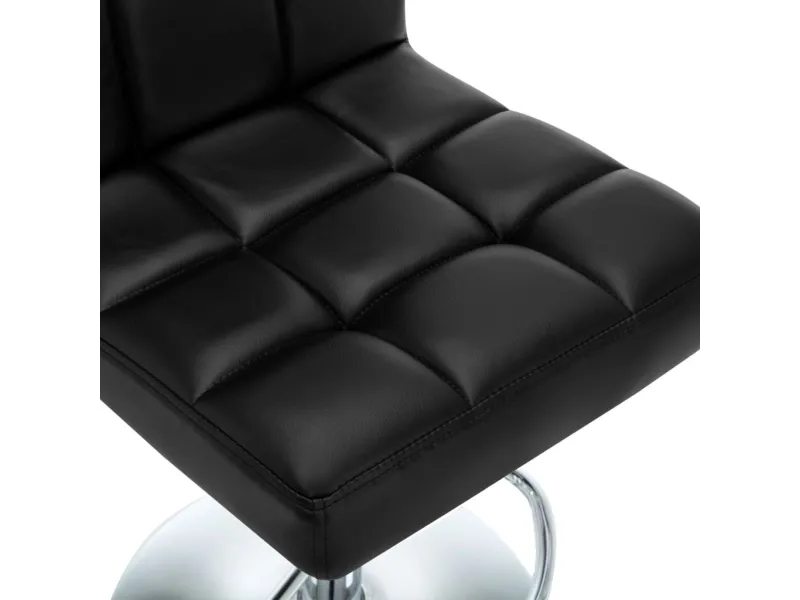 Tabourets de bar lot de 2 noir similicuir