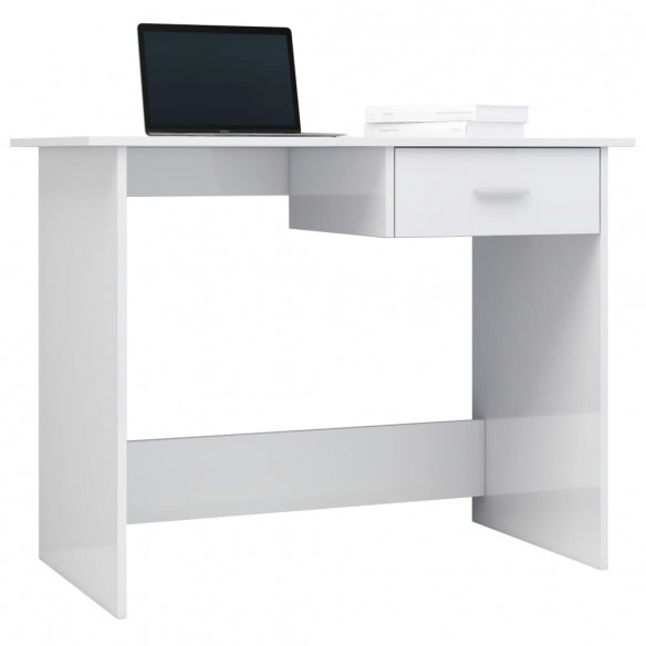 Bureau Blanc brillant 100 x 50 x 76 cm Aggloméré