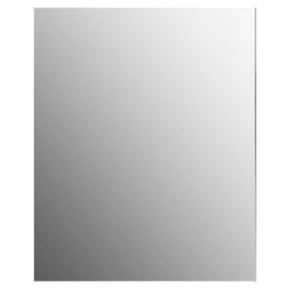 Miroir mural sans cadre avec lampes LED Rectangulaire Verre