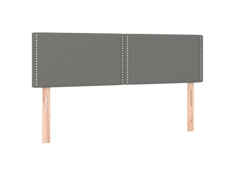 cadre de lit avec matelas Gris foncé 140x200cm Tissu