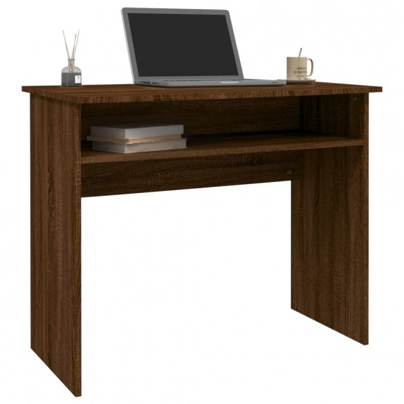 Bureau Chêne marron 90x50x74 cm Bois d'ingénierie