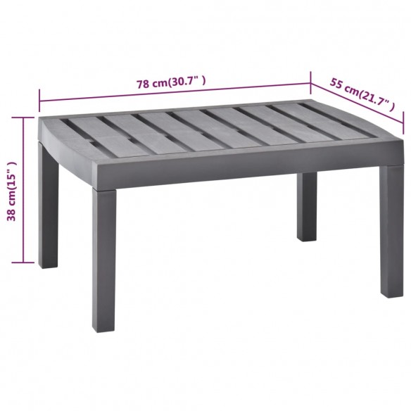 Table de jardin Moka 78x55x38 cm Plastique