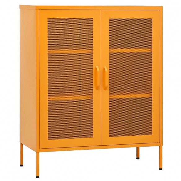 Armoire de rangement Jaune moutarde 80x35x101,5 cm Acier