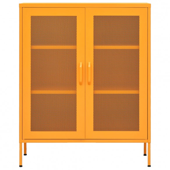 Armoire de rangement Jaune moutarde 80x35x101,5 cm Acier