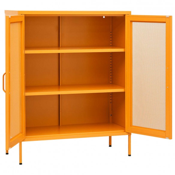 Armoire de rangement Jaune moutarde 80x35x101,5 cm Acier