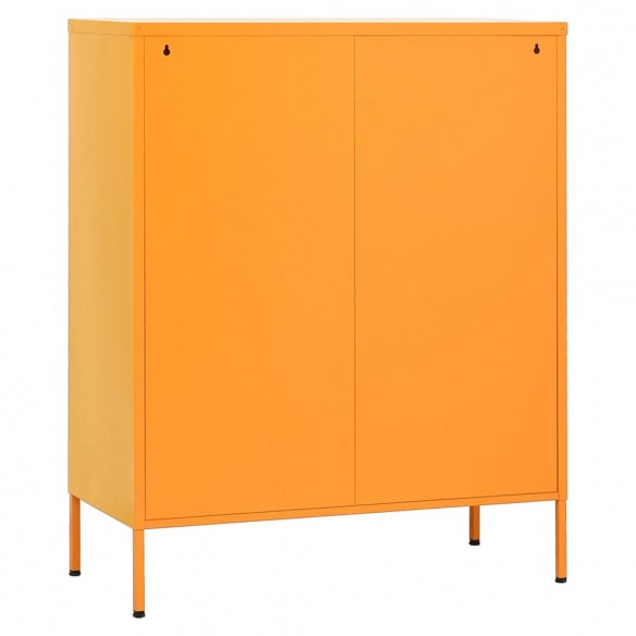 Armoire de rangement Jaune moutarde 80x35x101,5 cm Acier