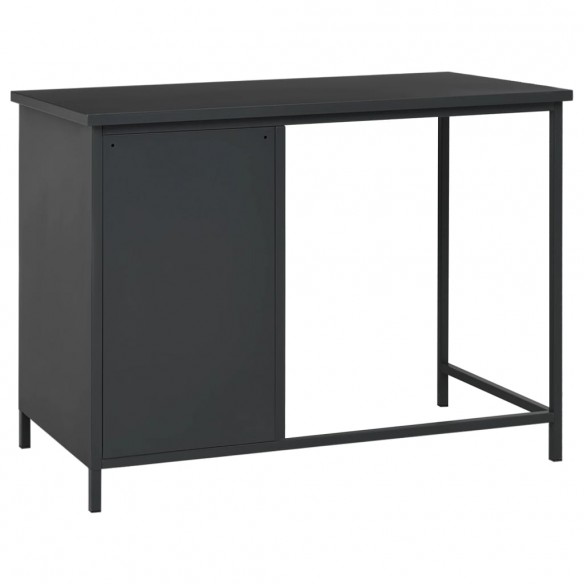 Bureau industriel avec tiroirs Anthracite 105x52x75 cm Acier