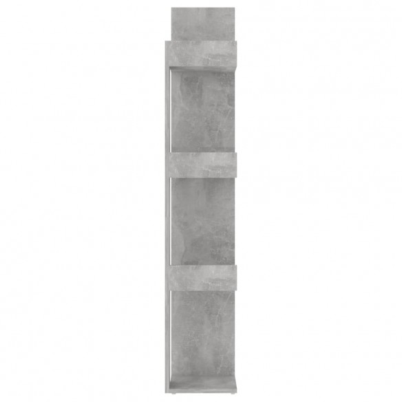 Bibliothèque Gris béton 86x25,5x140 cm Aggloméré