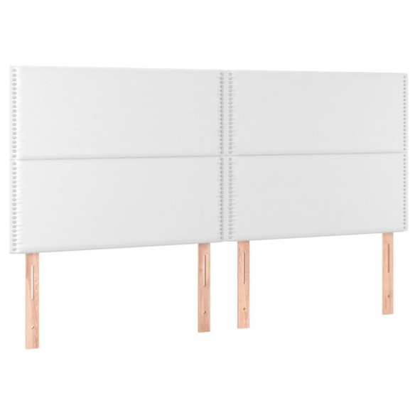 Têtes de lit 4 pcs Blanc 100x5x78/88 cm Similicuir