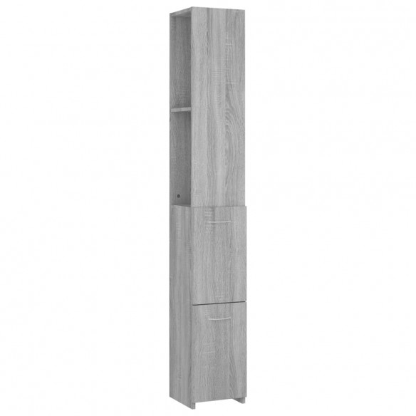 Armoire de bain sonoma gris 25x26,5x170 cm bois d'ingénierie