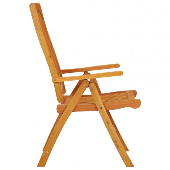 Chaises de jardin pliables 2 pcs Bois d'eucalyptus massif