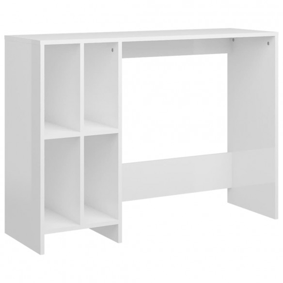 Bureau d'ordinateur portable Blanc brillant 102,5x35x75 cm