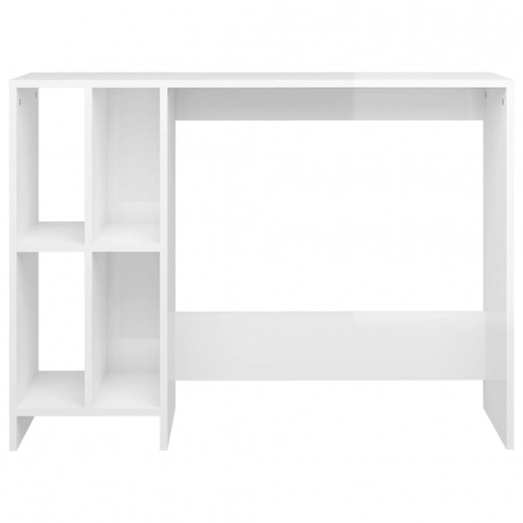 Bureau d'ordinateur portable Blanc brillant 102,5x35x75 cm