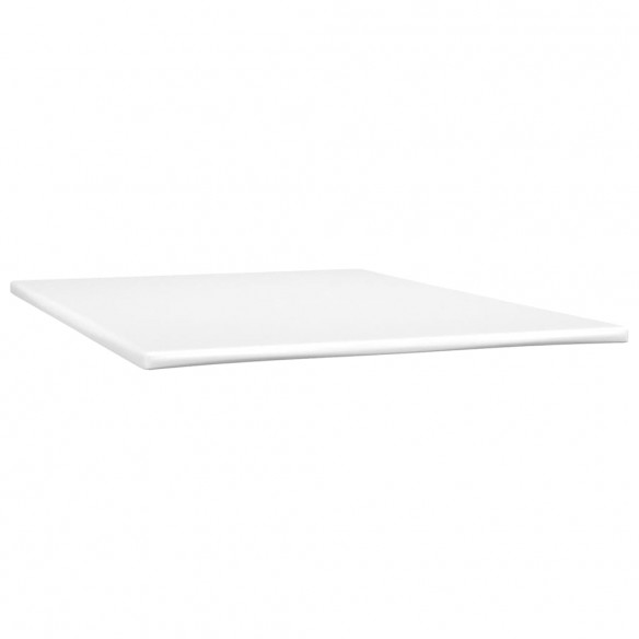 Cadre de lit avec matelas Blanc 140x190cm Similicuir