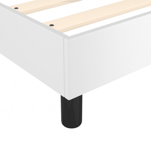 Cadre de lit avec matelas Blanc 140x190cm Similicuir