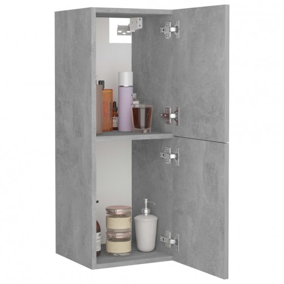 Armoire de salle de bain Gris béton 30x30x80 cm Aggloméré