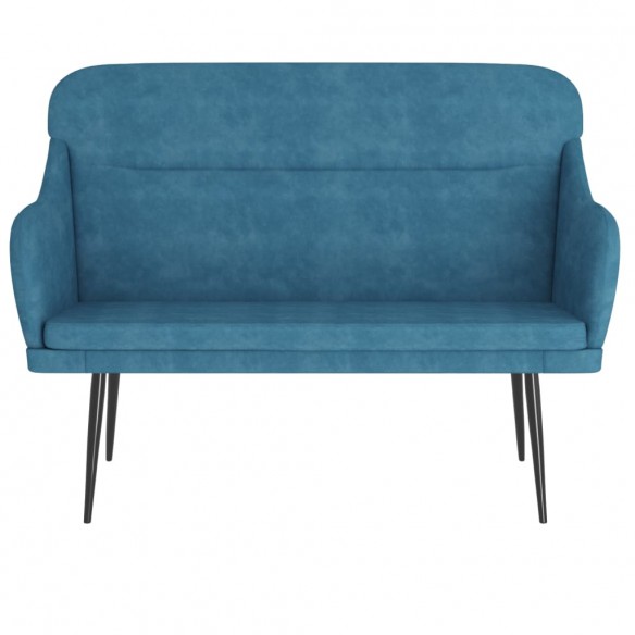 Banc Bleu 110x76x80 cm Velours