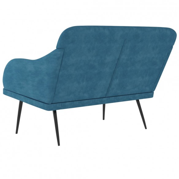 Banc Bleu 110x76x80 cm Velours