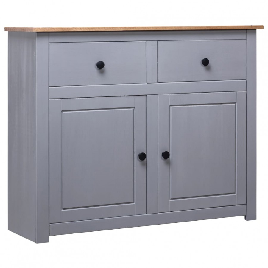 Buffet Gris 93x40x80 cm Pin solide Assortiment Panama