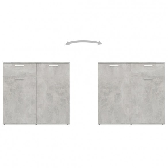 Buffet Gris béton 80x36x75 cm Aggloméré