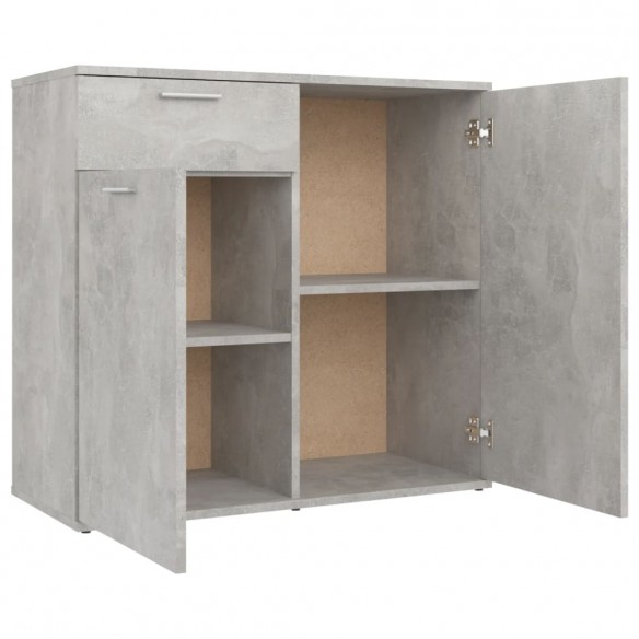 Buffet Gris béton 80x36x75 cm Aggloméré