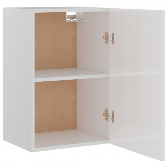 Armoire suspendue Blanc brillant 39,5x31x60 cm Aggloméré