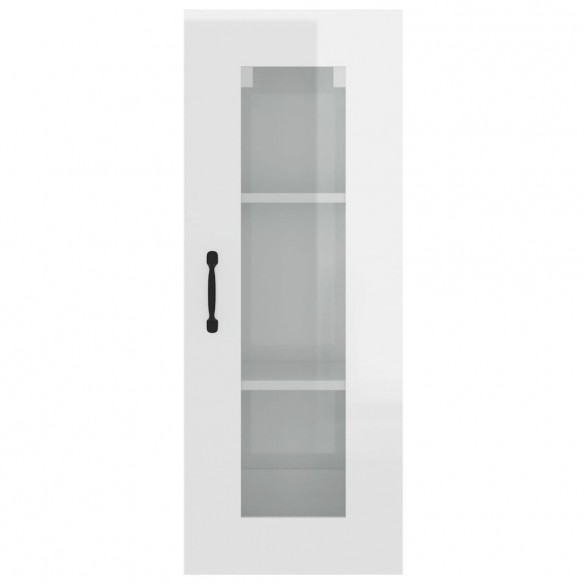 Armoire murale suspendue Blanc brillant 34,5x34x90 cm