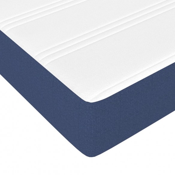 Matelas de lit à ressorts ensachés Bleu 90x200x20 cm Tissu