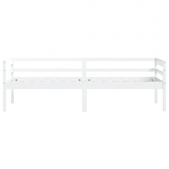 Cadre de lit Blanc Bois de pin massif 90x200 cm