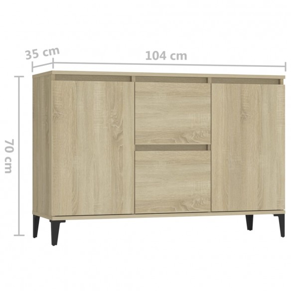 Buffet Chêne sonoma 104x35x70 cm Aggloméré