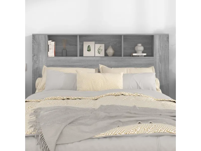 Armoire de tête de lit Sonoma gris 160x18,5x104,5 cm