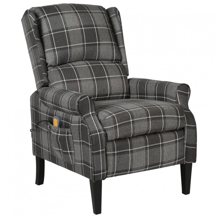 Fauteuil de massage inclinable Gris Tissu