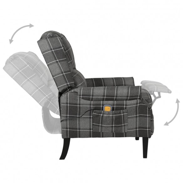 Fauteuil de massage inclinable Gris Tissu