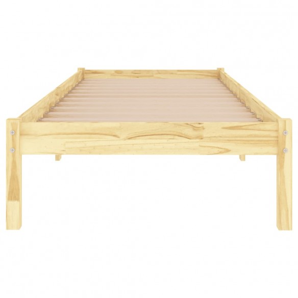 Cadre de lit bois massif 90x190 cm simple