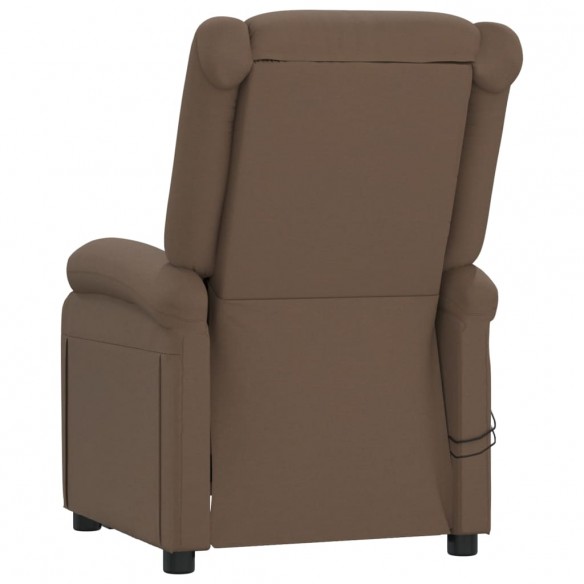 Fauteuil électrique de massage Marron Tissu