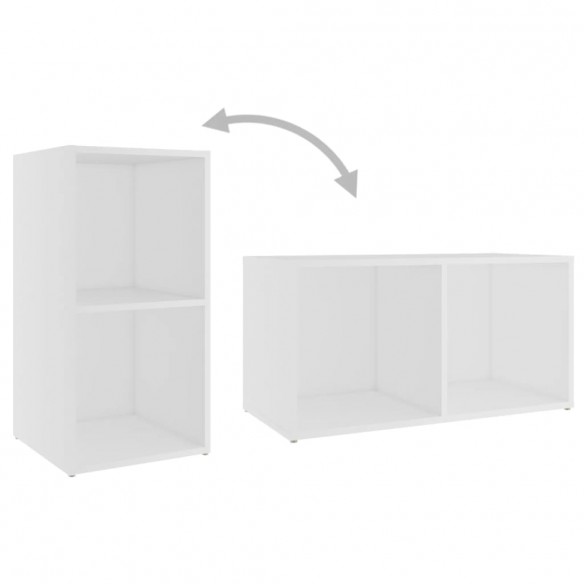 Ensemble de meubles TV 6 pcs Blanc Aggloméré