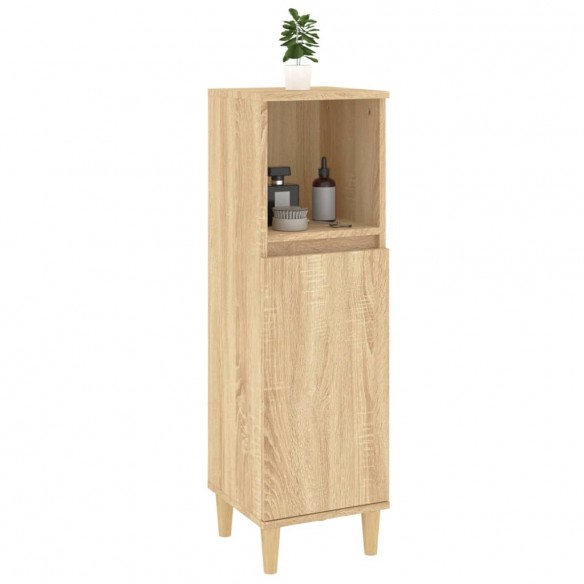 Armoire salle de bain chêne sonoma 30x30x100 cm