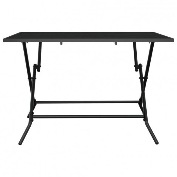 Table de jardin pliable anthracite 110x80x72 cm maille d'acier