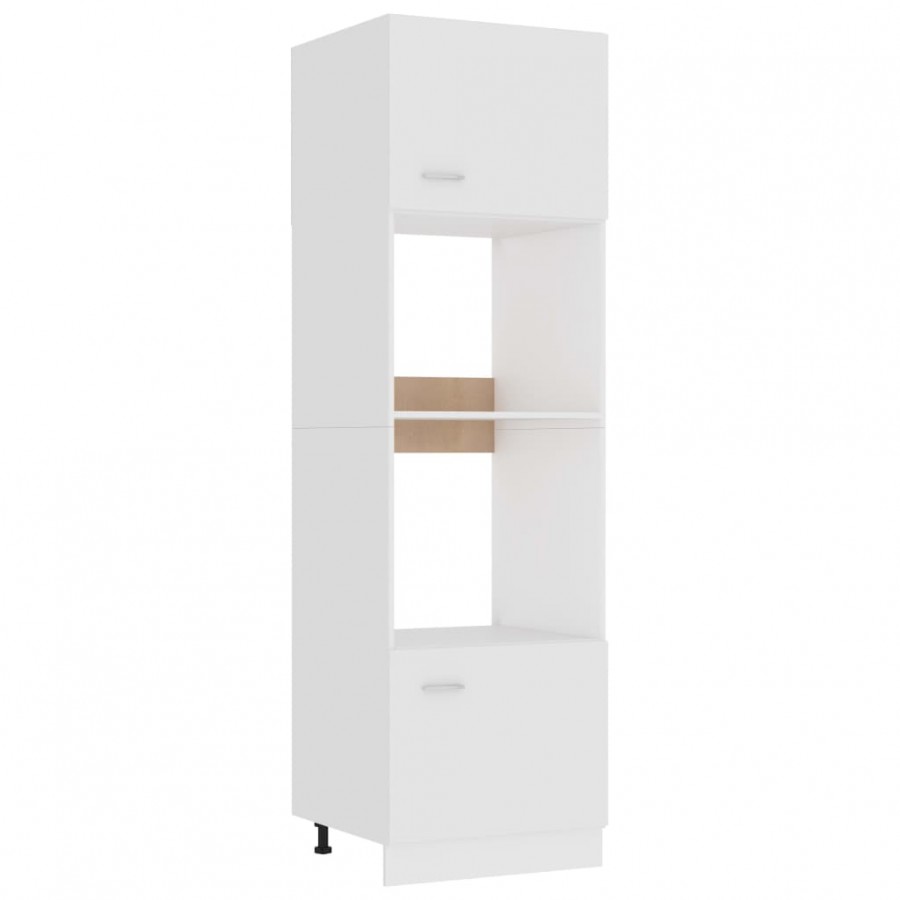 Armoire à micro-ondes Blanc 60x57x207 cm Aggloméré